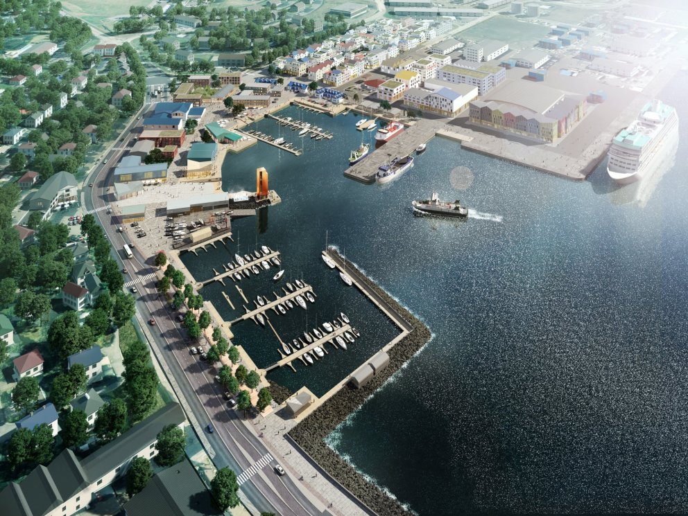 Loftmynd Flensborgarhöfn