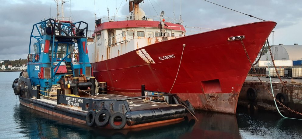 Eldborgin í sína síðustu siglingu