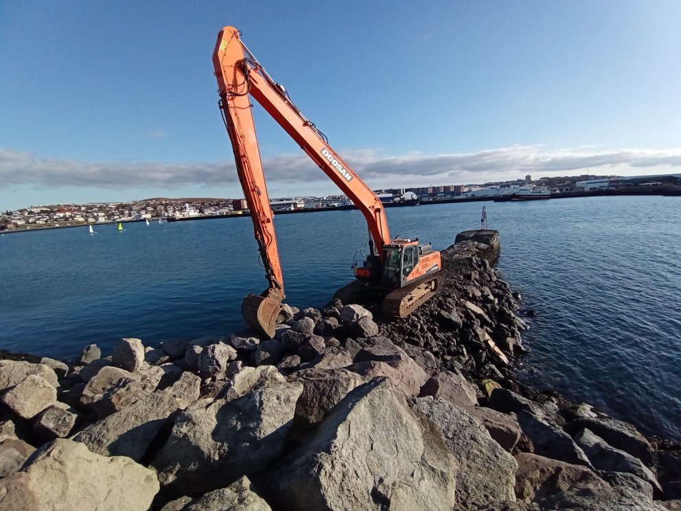 Lokaáfangi við endurbyggingu Norðurgarðsins