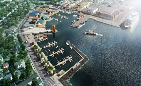 Loftmynd Flensborgarhöfn