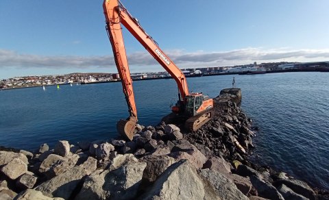 Lokaáfangi við endurbyggingu Norðurgarðsins